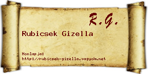 Rubicsek Gizella névjegykártya