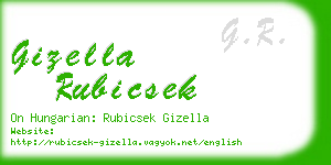 gizella rubicsek business card